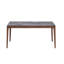 Ensemble de salle à manger élégant 5 pièces avec table en grain de marbre et chaises d'appoint rembourrées confortables pour les maisons modernes-1108013941-1108013942