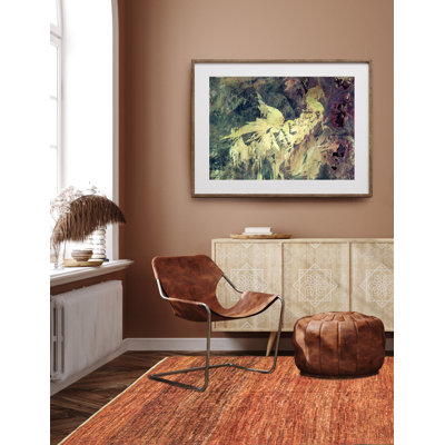 Tapisserie en cuivre naturel kilim 5 pi 1 po x 6 pi 10 po