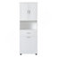 Grande armoire de salle de bain avec panier à linge, grand espace de rangement-2096586085