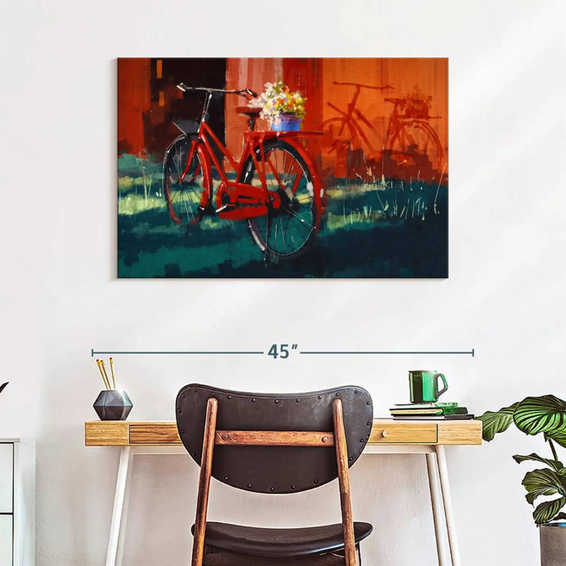 Mehar Red Bike, 26" H x 39" W