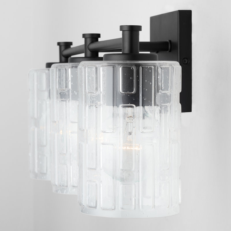Éclairage de meuble-lavabo indépendant à intensité variable, Noir mat, 3