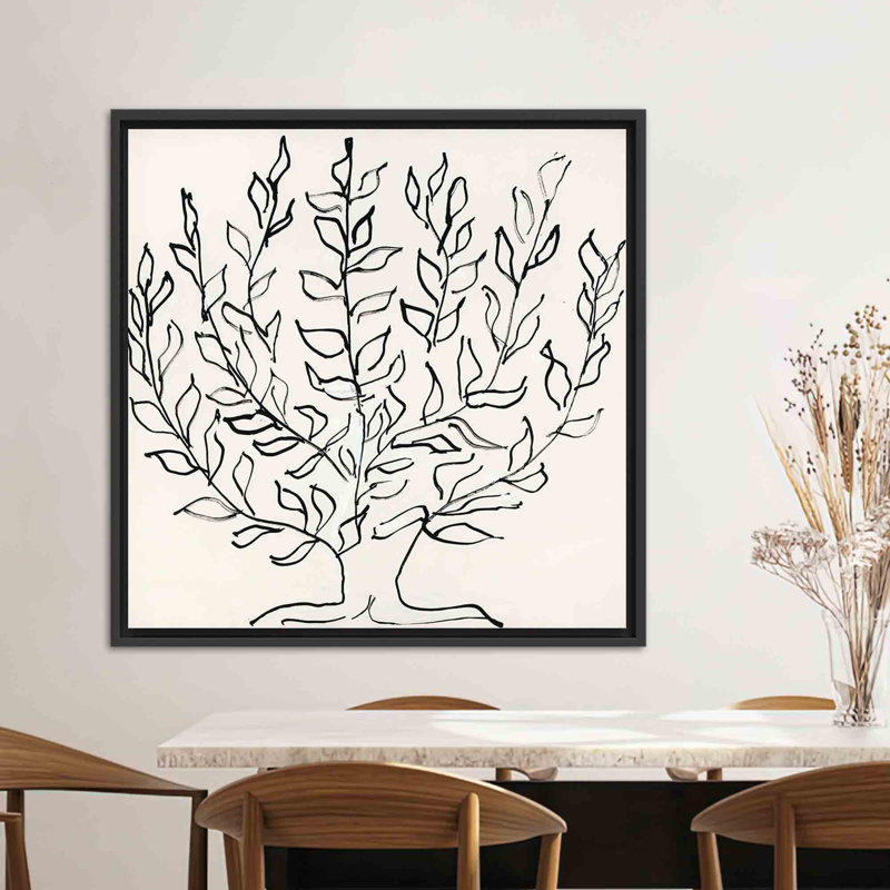 Print on Canvas, Framed Print without Mat, Black, 30 cm H x 30 cm W