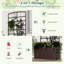 Alzada Metal Raised Garden Bed with Trellis