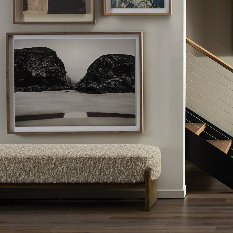 Bedruthan Steps Print by Guy Sargent, 30" H x 40" W x 2.5" D, Black