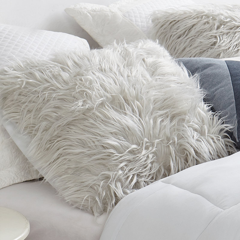 Nana I Love You Coma Inducer Gray Faux Fur Pillow Sham, King
