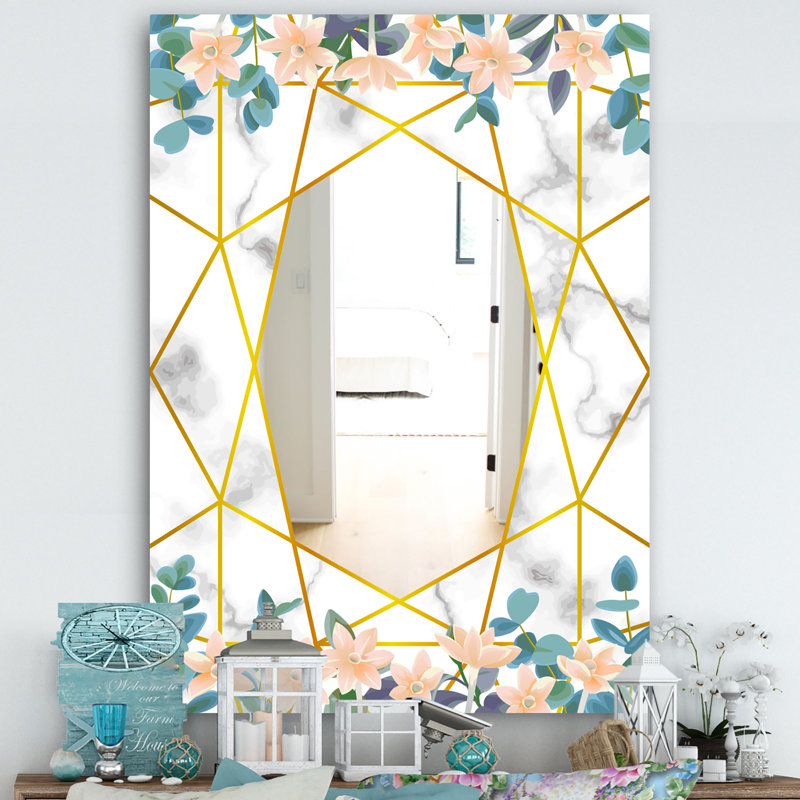 Miroir de salle de bain efflorescent moderne et contemporain, H 39,4 po x l 29,5 po