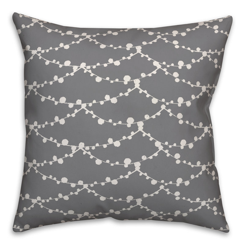  Coussin Bubble, Gris, 18 po x 18 po