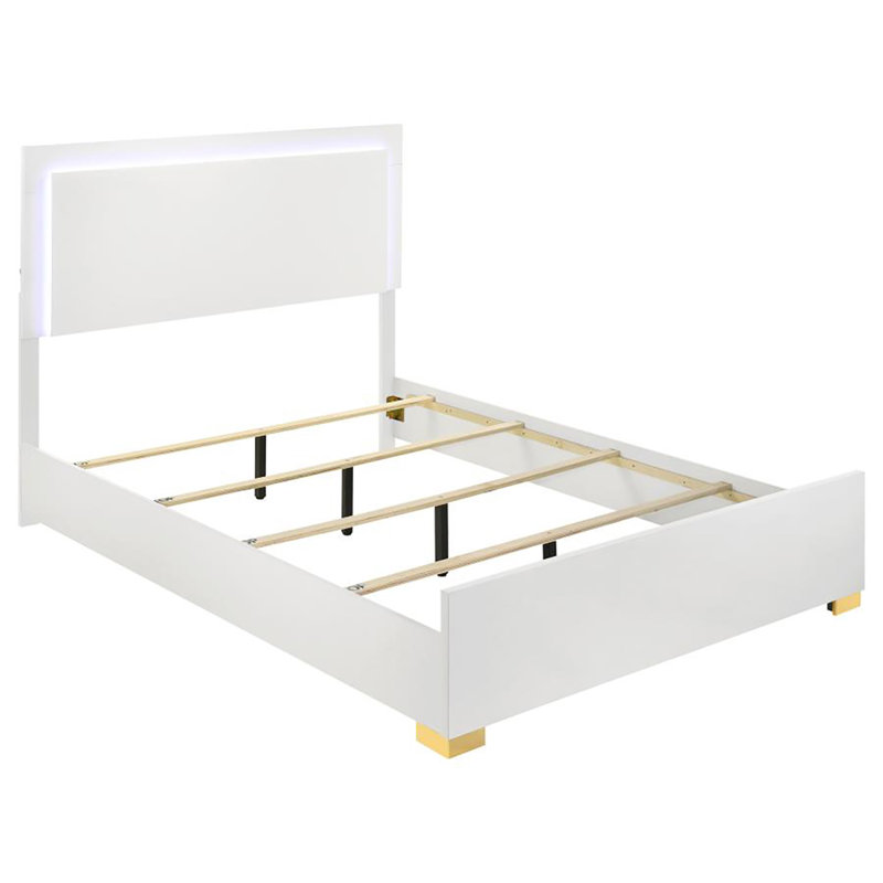 Zaidah Platform Bed, White, Full