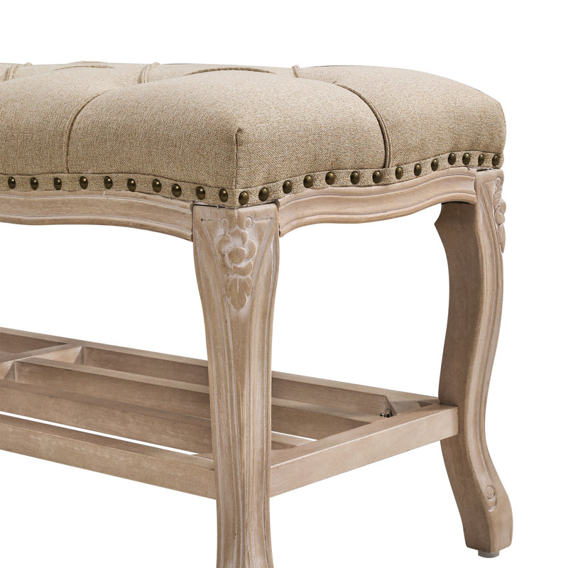Banc de rangement rembourré Giulio, Blé