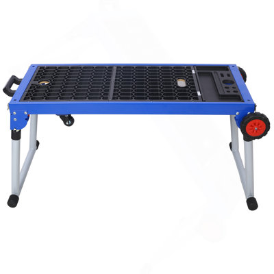 Support à scie à onglet, établi portatif 5-en-1, table de travail pliante rapide avec support à scie à onglet détachable et pieds réglables en hauteur, échafaudage / chariot / plateforme / plateforme pour le travail du bois, la réparation, la maçonnerie