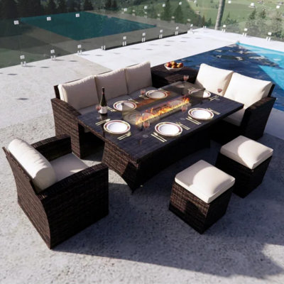 Bozhil Rectangular 6 - Person 70.8" Long Dining Set with Cushions by Red Barrel Studio