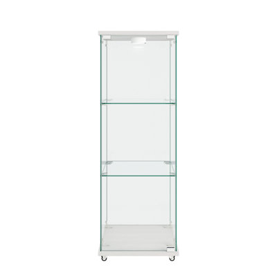 Modern Glass Display Cabinet With LED Lights