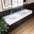 59'' Wall Mounted Double Bathroom Sink Solid Surface Bathroom Sink with Overflow