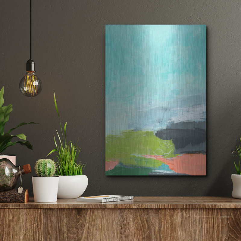«Lark Manor ™ 'Landscape No. 95' par Jan Weiss, art mural en métal, H 16 po x l 12 po