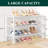3 Tier Stackable Free Standing Shoe Rack-2033336114
