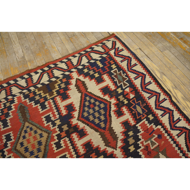 Flatweave Wool Geometric Area Rug