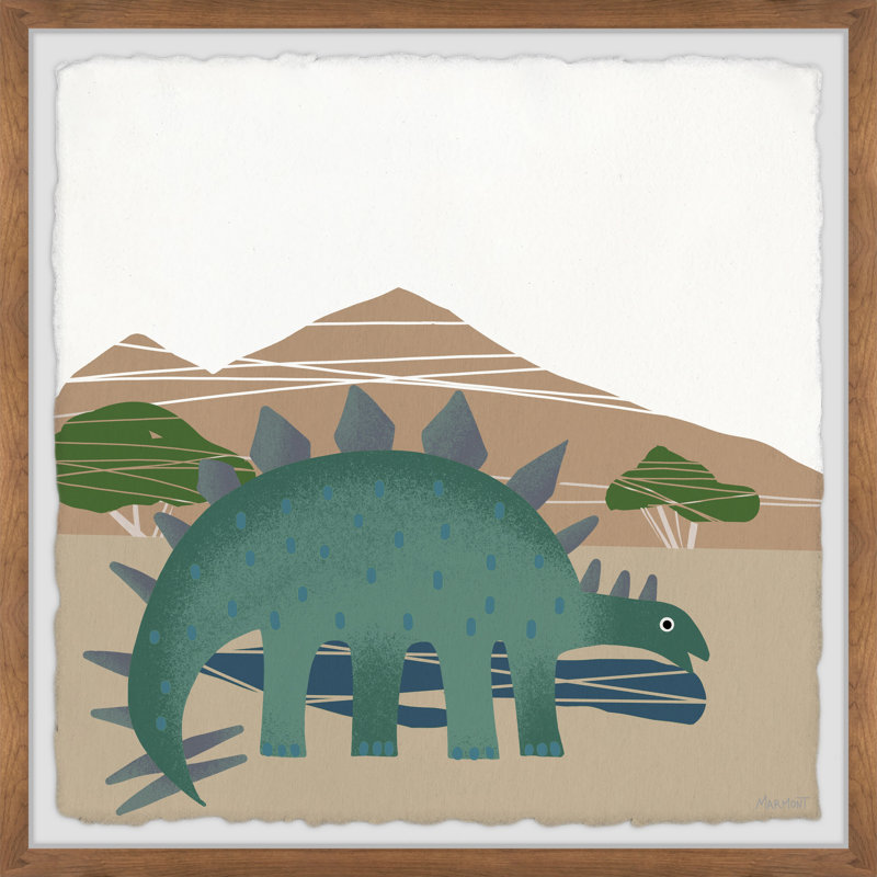 «Bradly Spiked Dinosaur», reproduction encadrée, H 18 po x l 18 po x P 1,5 po