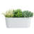 3-Slot Indoor Rectangular Ceramic Flower Pot Planter