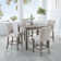 5-Piece Farmhouse Dining Table Set,  Counter Height Dinette Set for 4