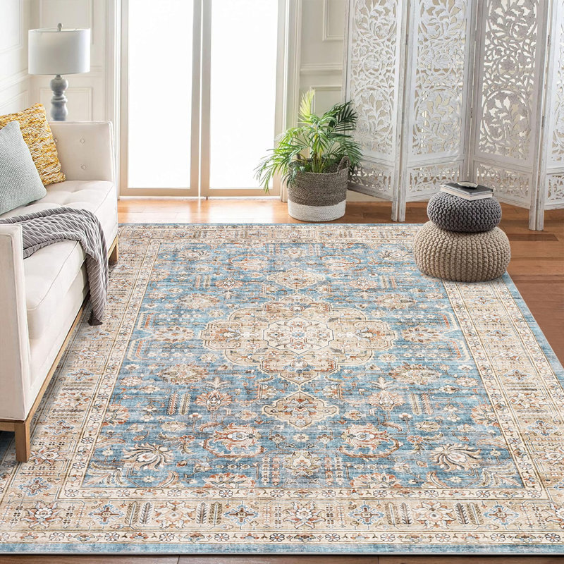 Silis Washable Indoor Rug, Rectangle 9' x 12'