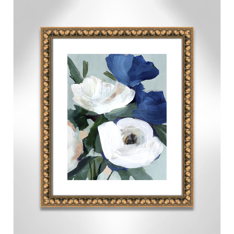 Printemps éternel II - Cadre photo, reproduction d'art sur papier Fine Art, Papier avec cadre à perles dorées
