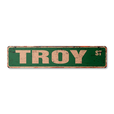 Troy Street Sign Aluminum 6" X 24"