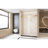 Frameless Single sliding shower door  48 "W x 76" H, 1/4 "(6 mm) Clear Tempered Glass, Explosion Proof Film, Stainless Steel Handle Square Tube Track ,Brushed Gold