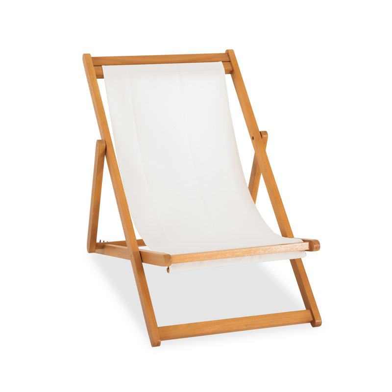Chaise longue en bois d'eucalyptus massif