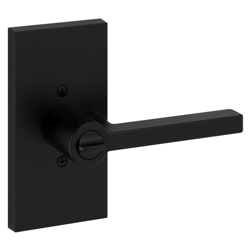 Satin Black Entry Door Lever