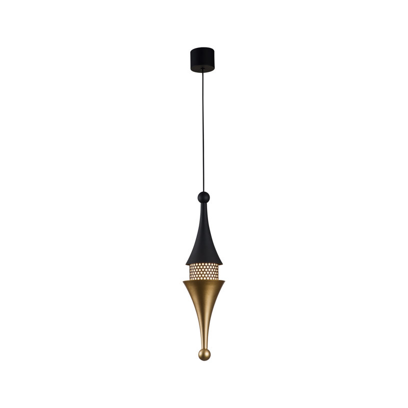 Luminaire suspendu géométrique à 1 lumière à DEL à Pinter, l 5,12 po x 5,12 po