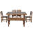 Nadelyn 6 - Person Rectangular Outdoor Dining Set,Patio Dining Set-202862452