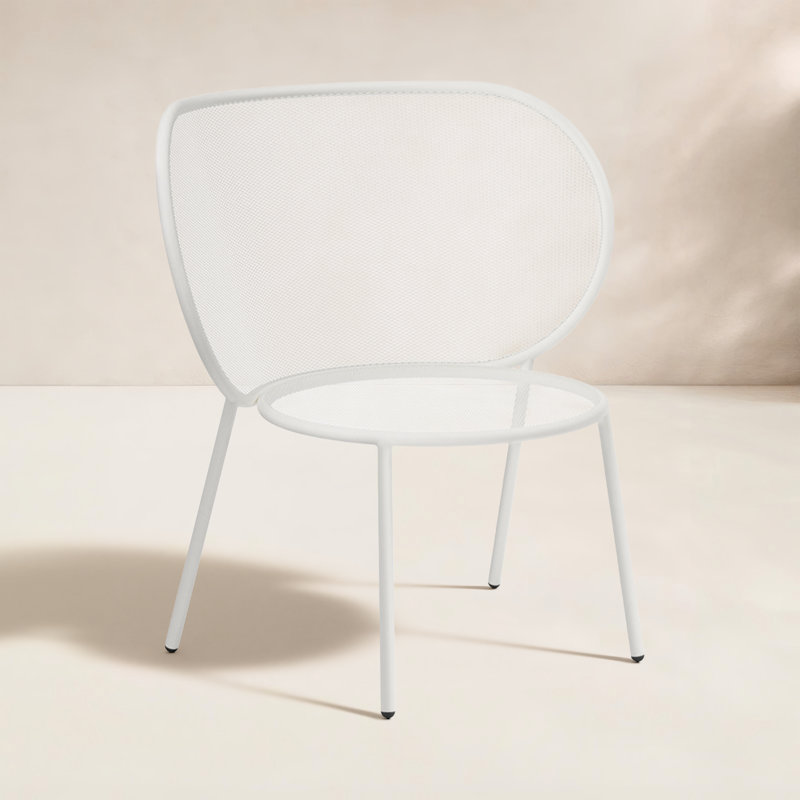Chaise de patio Abberton, Blanc pur