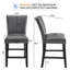 Tabouret de bar moderne en similicuir noir LUMera-530384752-530384754