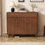 Armoire à chaussures 39,37 po Mid-Century 2 tiroirs 3 portes grande capacité