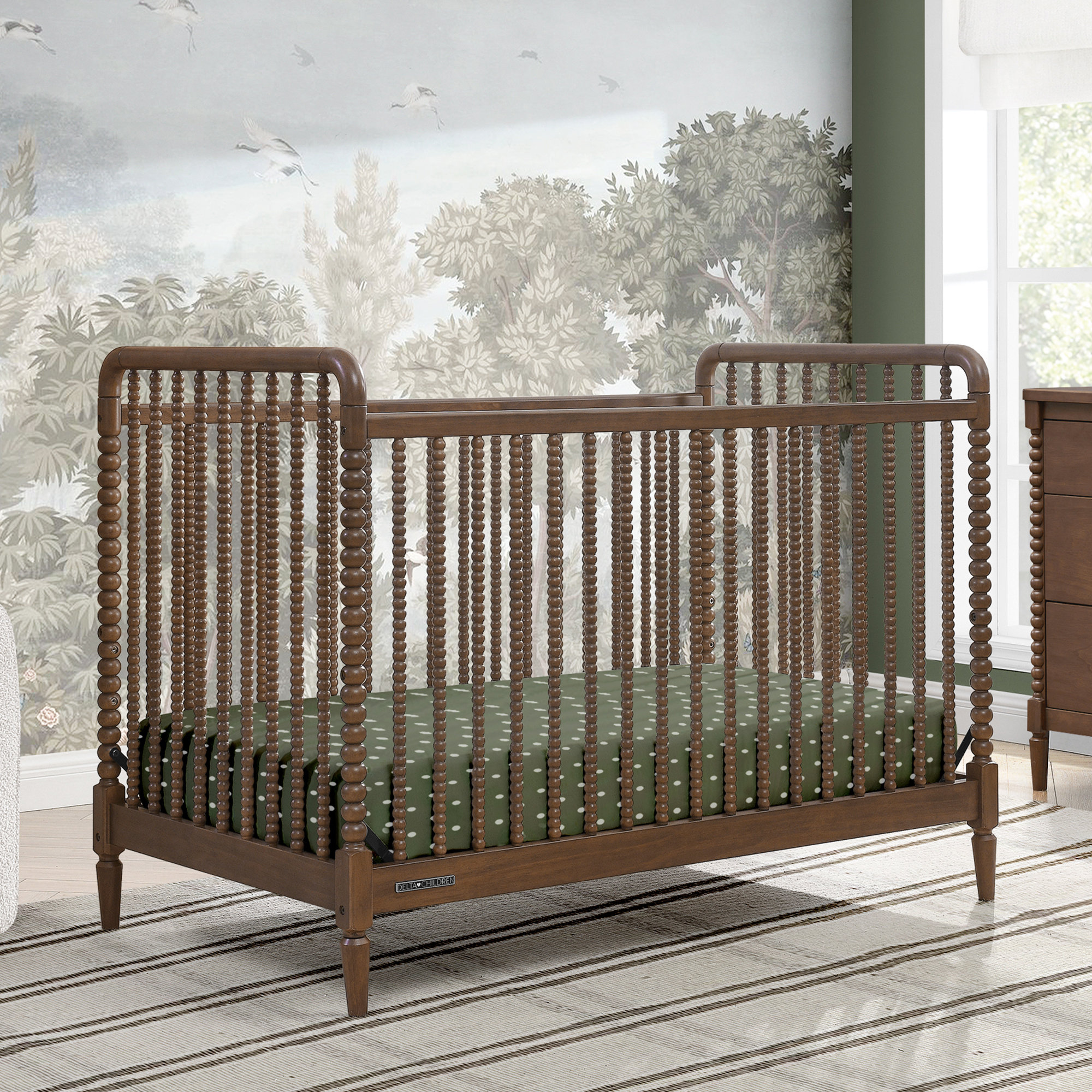 Saint 4-in-1 Convertible Crib, Teak Brown, Crib
