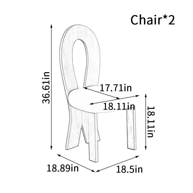 Simple And Retro Thick Sponge Dining Chairs