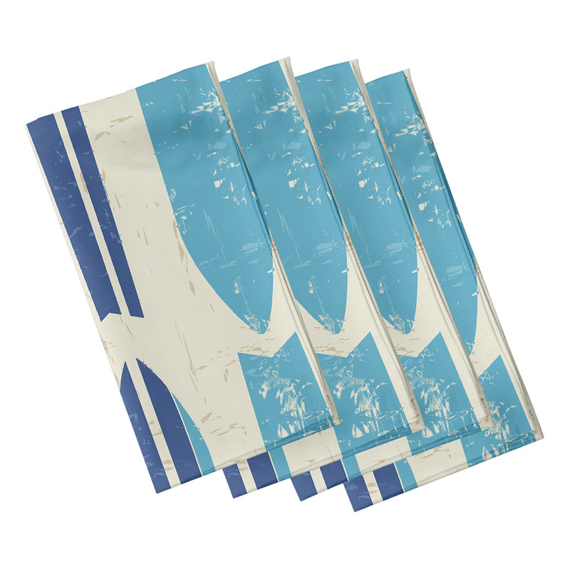 Ensemble de serviettes 4 pièces Valleywood Dean, L 18 po x L 18 po, Turquoise