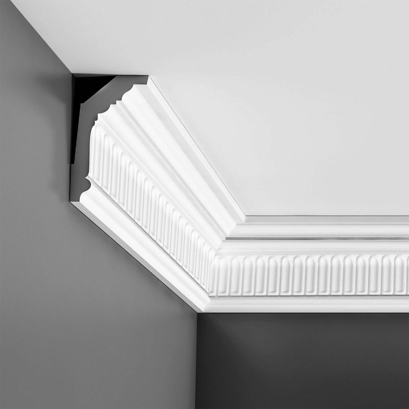 ORAC DECOR 4-3/4 in. x 2-7/8 in. x 78-3/4 in. Primed White High Density Polyurethane Crown Moulding (10-Pack)