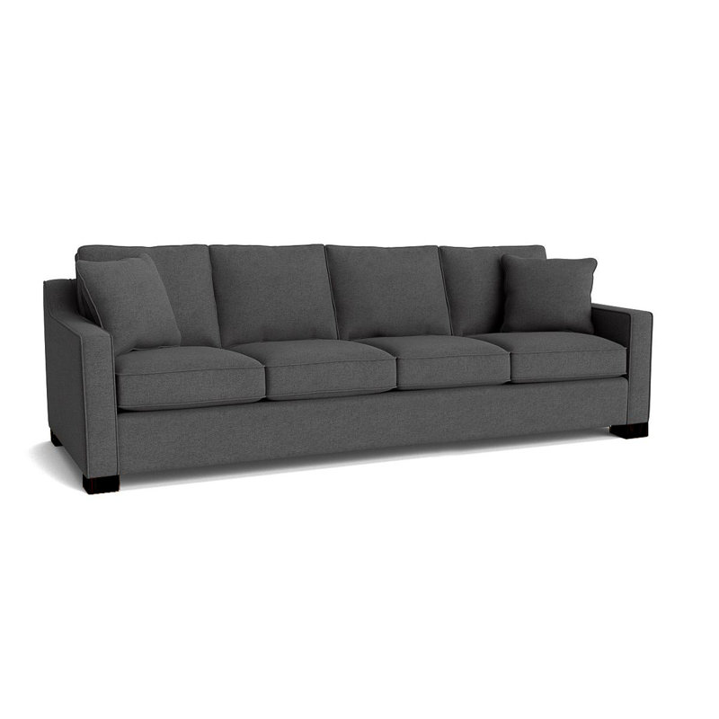 Aceyon Upholstered 102'' Sofa, Espresso, Entice Graphite