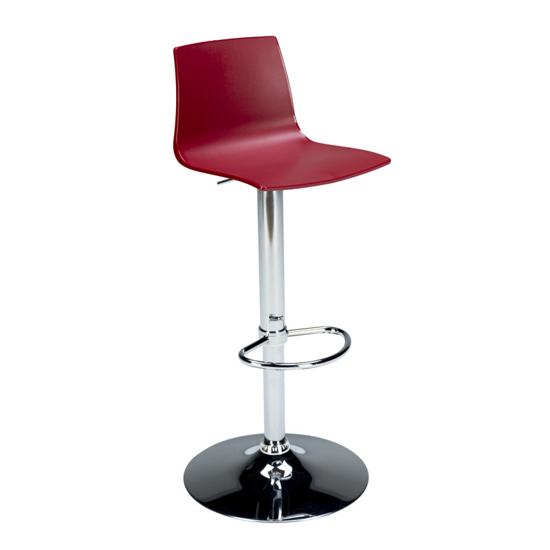 Imola Adjustable Height Bar Stool, Bordeaux