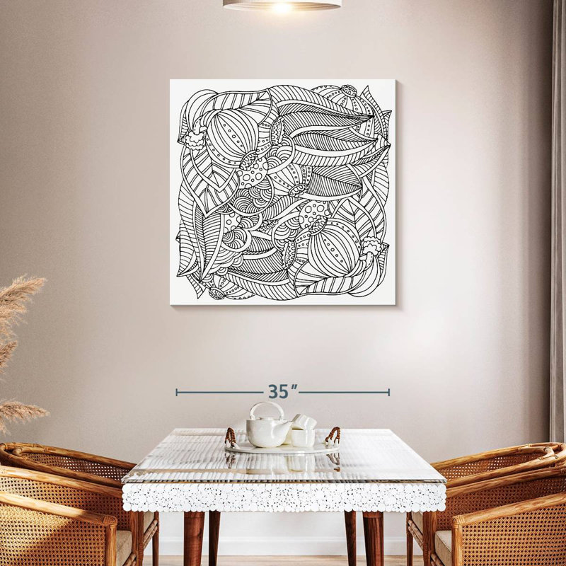 Harnek Leaves And Buds, 36" H x 36" W