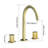 Modern 8 Inch Bathroom Faucet - Widespread, Brushed Golden, Two Handles With 360 Rotation For Contemporary Look Sink Rotatable-123061756