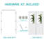 Porte d'entrée double blanche en verre transparent avec charnières argentées et boulon affleurant Prehung-129769516