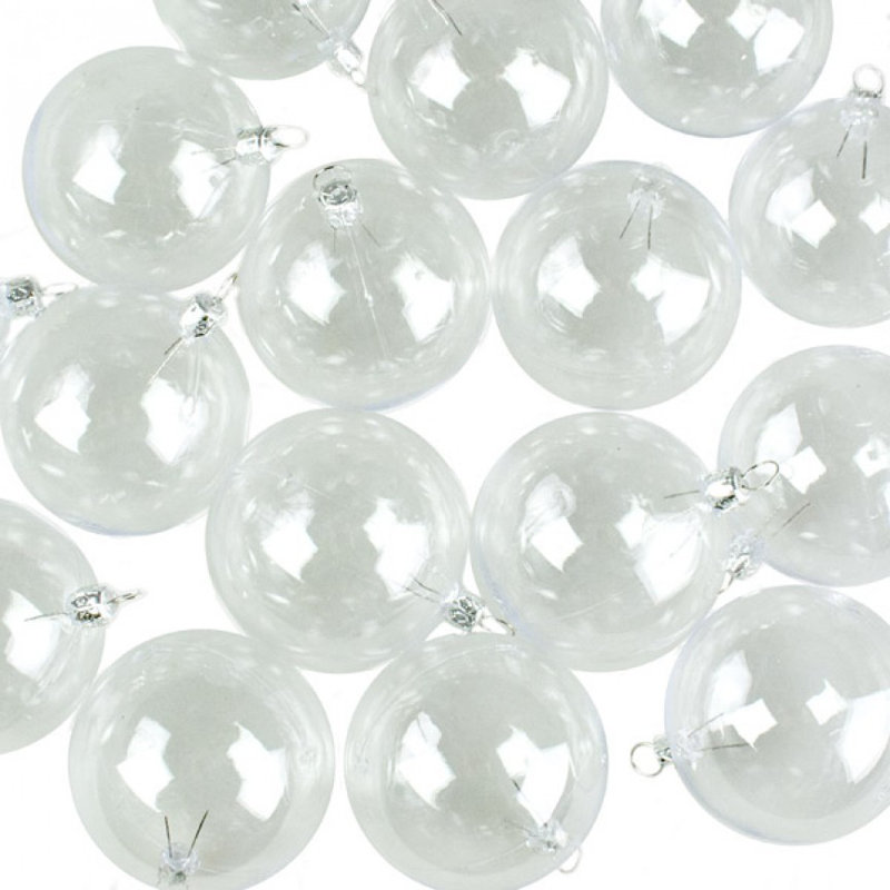 9cm Bauble, Clear