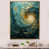 Toile avec cadre flottant or