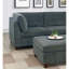 Ensemble de salon modulaire en chenille gris 6 pièces avec canapé en L et canapé d'angle 2X