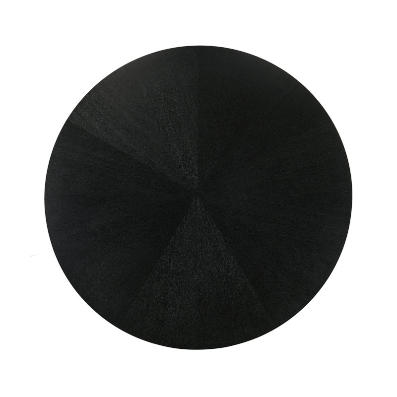 Lamasar Round Metal Base Dining Table, Black