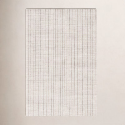 Grady Cream Hand-Knotted Striped Rug