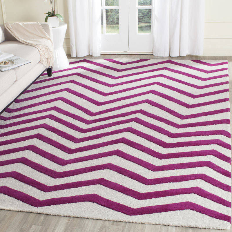 Betton Chevron Wool Hand Woven Area Rug, Rectangle 152 x 244 cm