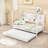Berni Wooden Platform Bed with Trundle and Shelf-843290616-843290617